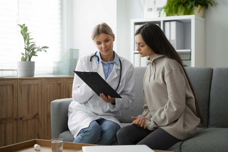 Doctor and patient discussing No-Needle IVF in Egypt